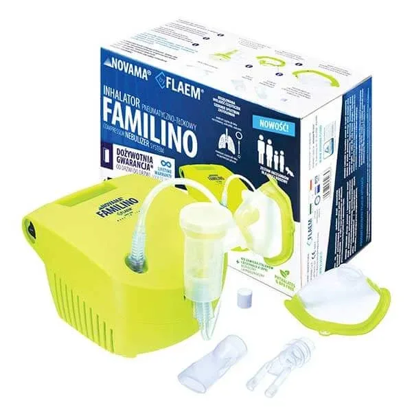 Novama Familino de la Flaem, un inhalator cu piston pneumatic pentru copii și adulți — preț și oferte