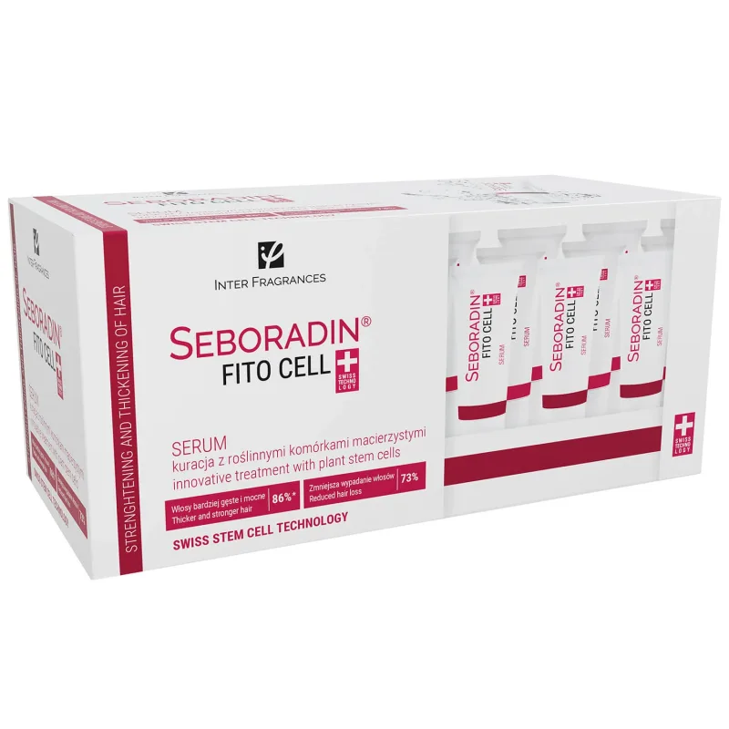 Ser de stimulare a creșterii părului Seboradin FitoCell, 15 fiole x 6 g, Inter Fragrances — preț și oferte