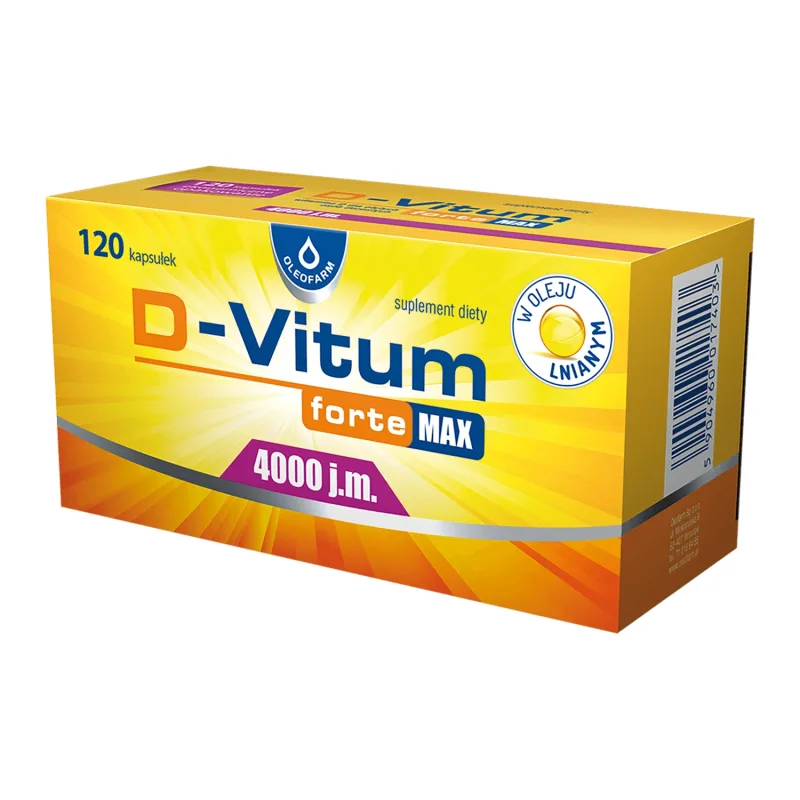 D-Vitum Forte Max 4000 UI, 120 capsule Oleofarm — preț și oferte