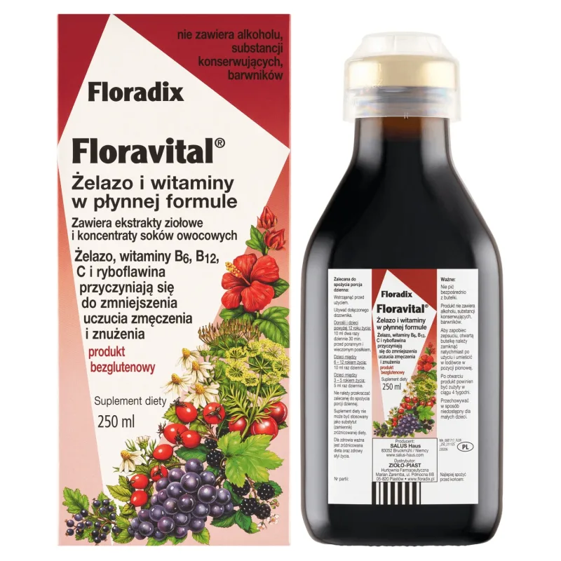 Floradix, Floravital, Fără gluten, 250 ml — preț și oferte