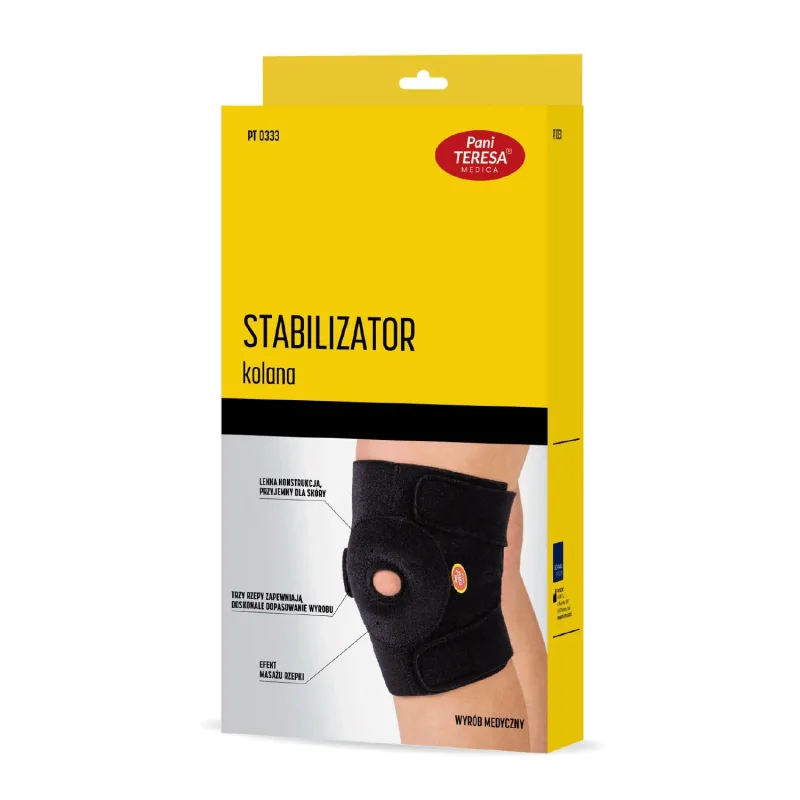 Ms Teresa, stabilizator de genunchi PT 0333, negru, mărimea S/M, 1 buc Pani Teresa — preț și oferte