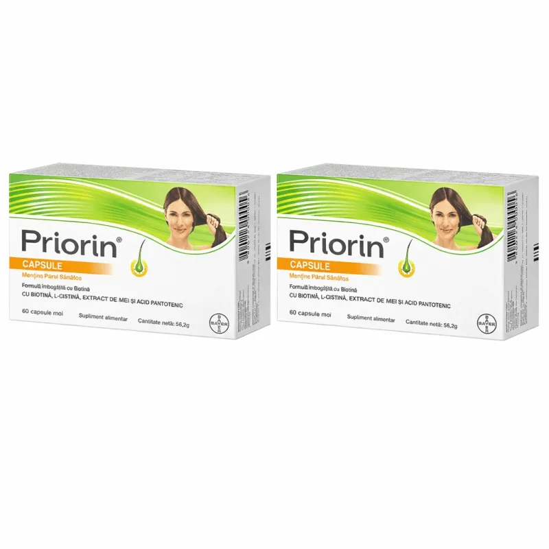 Priorin, 2 x 60 capsule, Bayer  — preț și oferte
