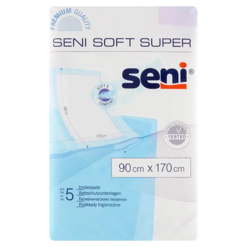 Seni Soft Super, tampoane igienice, 90 cm x 170 cm, 5 unități — preț și oferte