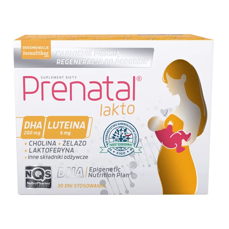 Prenatal Lakto, 30 capsule tari + 30 capsule moi NutroPharma — preț și oferte