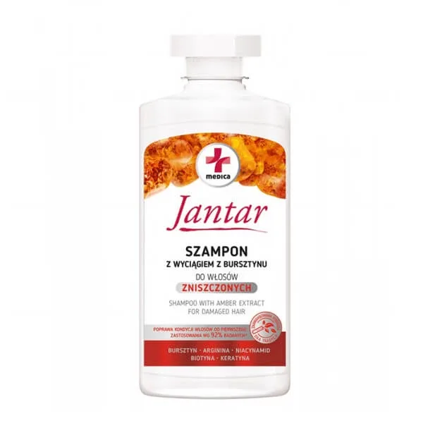 Jantar Medica, Șampon cu extract de chihlimbar pentru părul deteriorat, 330 ml Medica-Group — preț și oferte