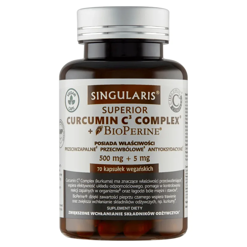 Singularis Superior Curcumin C3 Complex + Bioperine, 70 capsule — preț și oferte