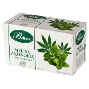 Bi Fix Melissa cu cânepă, ceai de plante, 2 g x 20 pliculețe