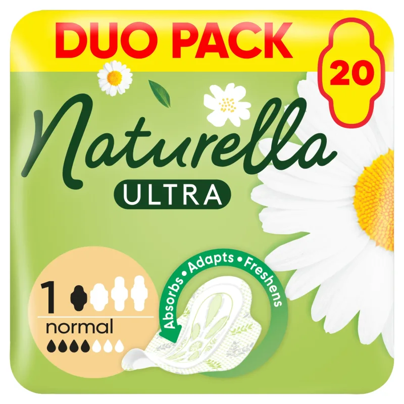 Naturella Ultra, șervețele sanitare cu aripi, mușețel, Normal, 20 buc Naturelle — preț și oferte