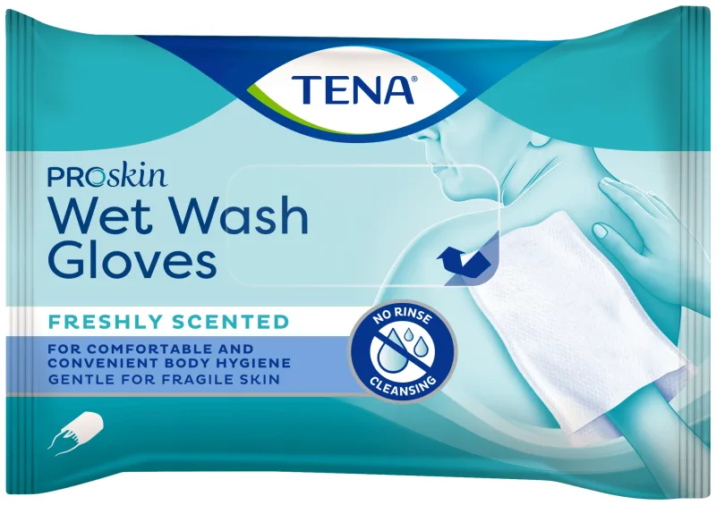 Tena ProSkin Wet Wash Mănuși, tampoane sanitare umezite, 8 buc — preț și oferte