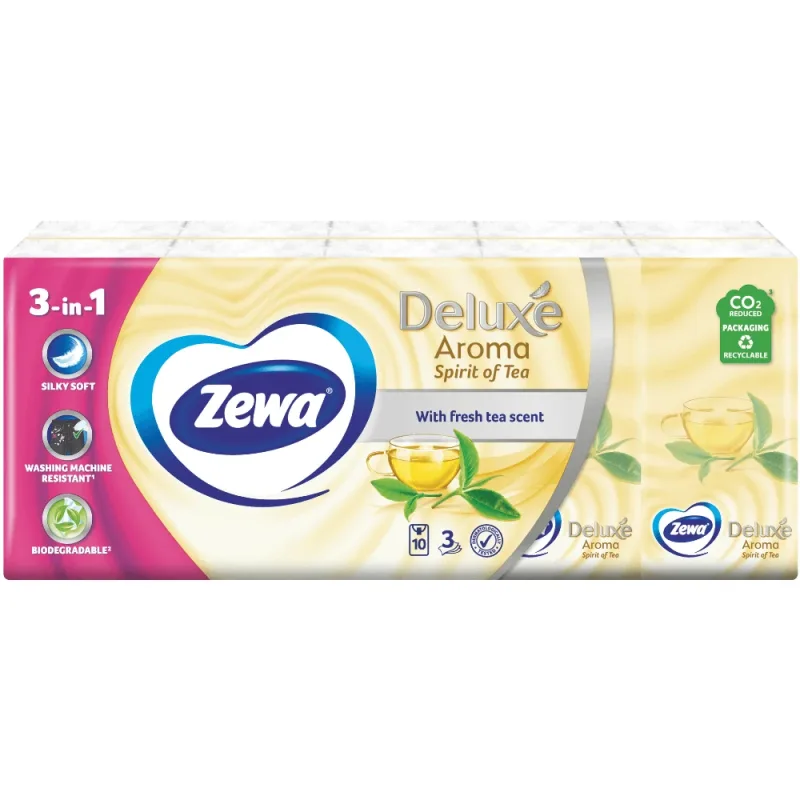 Batiste nazale Deluxe Spirit of Tea, 10 bucati, Zewa — preț și oferte