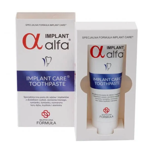 Alfa Implant, Pastă de dinți specializată pentru dinți și implanturi, 75 ml Alfa Mechim — preț și oferte