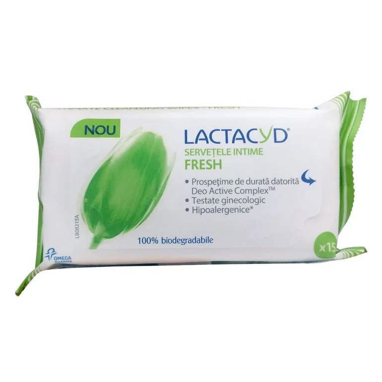 LACTACYD Servetele intime FRESH, 15buc PERRIGO — preț și oferte