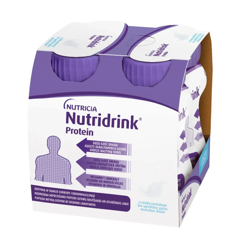 Nutridrink Protein, aromă neutră, 4 x 125 ml NUTRICIA — preț și oferte