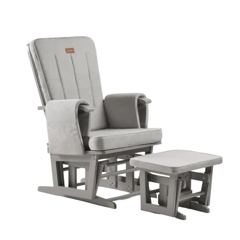 Fotoliu reglabil pentru alaptare cu suport pentru picioare Calm Me Clasic, Pearl Gray, Onino — preț și oferte