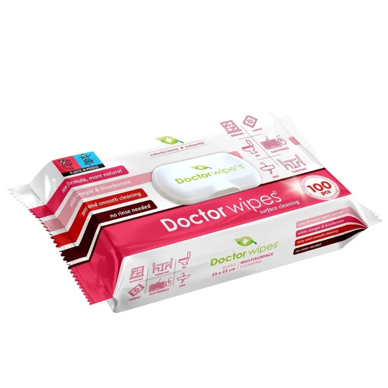 Servetelele umede pentru suprafete multiple, 100 bucati, Doctor Wipe's — preț și oferte