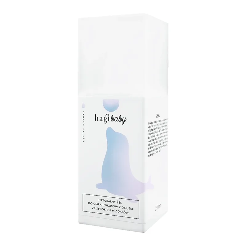 Hagi Baby, gel natural de spălat corpul și părul cu ulei de migdale dulci, 250 ml — preț și oferte