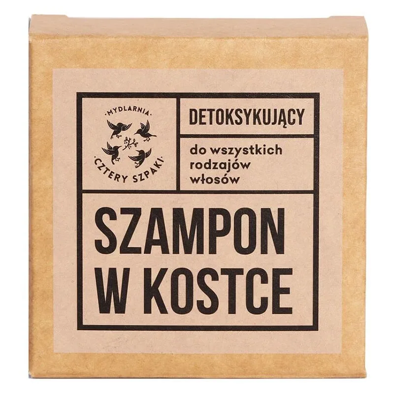 Cztery Szpaki, șampon detoxifiant în bară, 75 g — preț și oferte