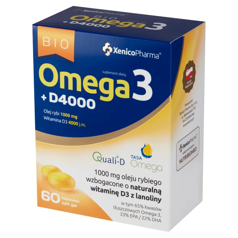 Bio Omega3 + D4000, 60 capsule — preț și oferte
