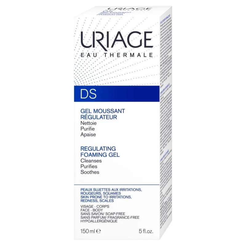 Uriage DS, gel de curățare, piele sensibilă, 150 ml — preț și oferte