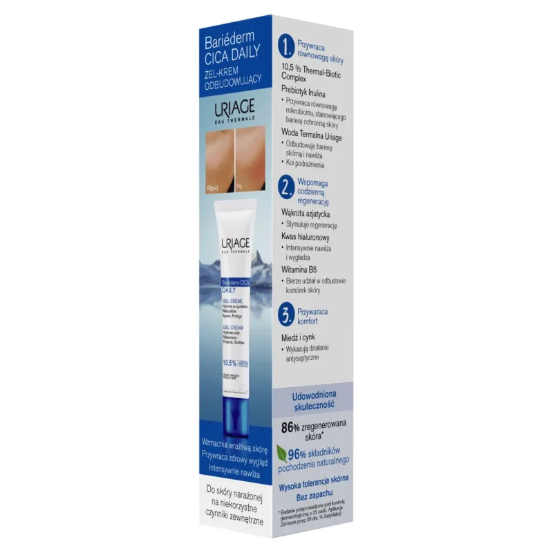 Uriage Bariederm CICA Daily, Gel-cremă reparator pentru tenul sensibil, 40 ml — preț și oferte