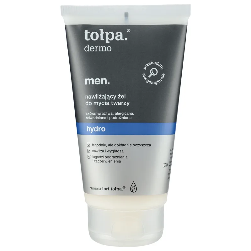 Tolpa Dermo Men, Hydro, gel hidratant pentru spălarea feței, 150 ml — preț și oferte