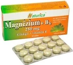 Naturica MAGNEZIUM 250 mg+B6+Ginkgo+vitamina E 1×30 tbl, supliment alimentar — preț și oferte
