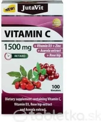 JutaVit Vitamina C 1500 mg 1×100 tbl, supliment alimentar — preț și oferte