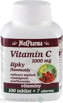 MedPharma VITAMINA C 1000 mg cu șolduri de trandafir 1×37 tbl, eliberare treptată — preț și oferte