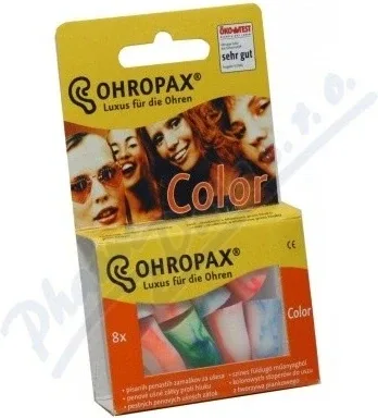 Inserții pentru urechi OHROPAX COLOR 1×8 buc, în ambalaj de plastic — preț și oferte