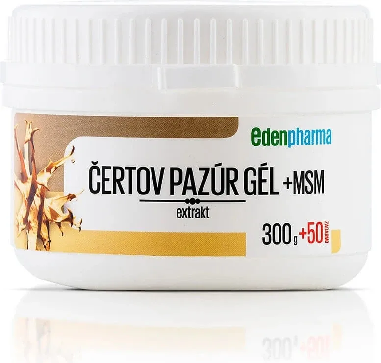 EDENPharma Gheara diavolului gel + MSM 1×350 g, supliment alimentar — preț și oferte