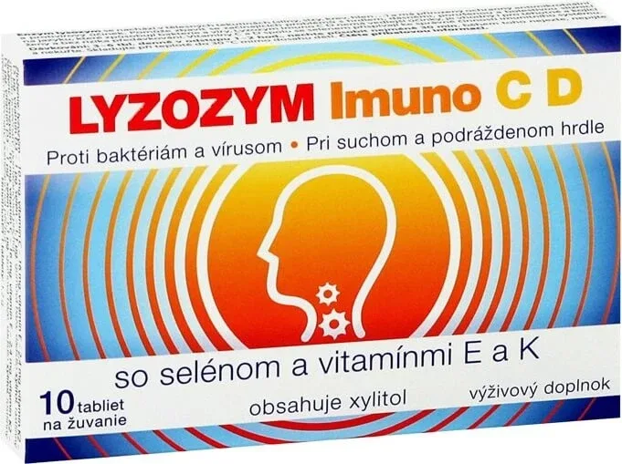 LYZOZYM Imuno C D cu seleniu și vitaminele E și K 10 tbl. pentru mestecat 1×10 tbl. pentru mestecat — preț și oferte