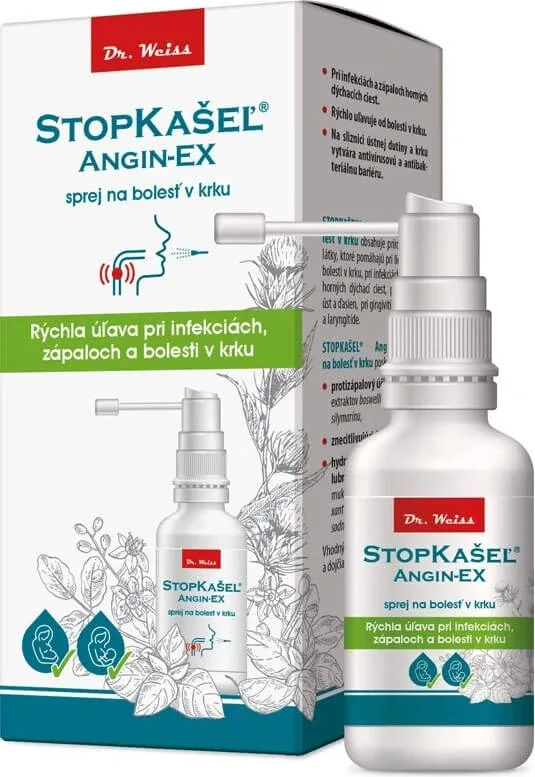 StopCough ANGIN-EX spray pentru dureri în gât 1×30 ml, spray — preț și oferte