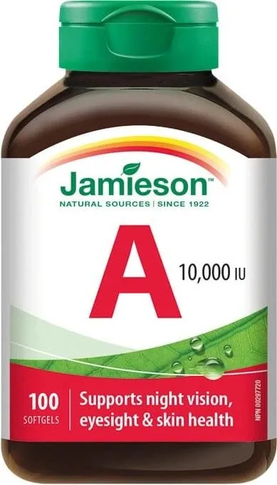 Jamieson Vitamina A 10 000 UI 1×100 tbl, supliment alimentar JAMIESON LABORATOIRES — preț și oferte