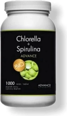 Chlorella + Spirulina ADVANCE BIO 1000 tbl. 1×1000 tbl, supliment alimentar — preț și oferte