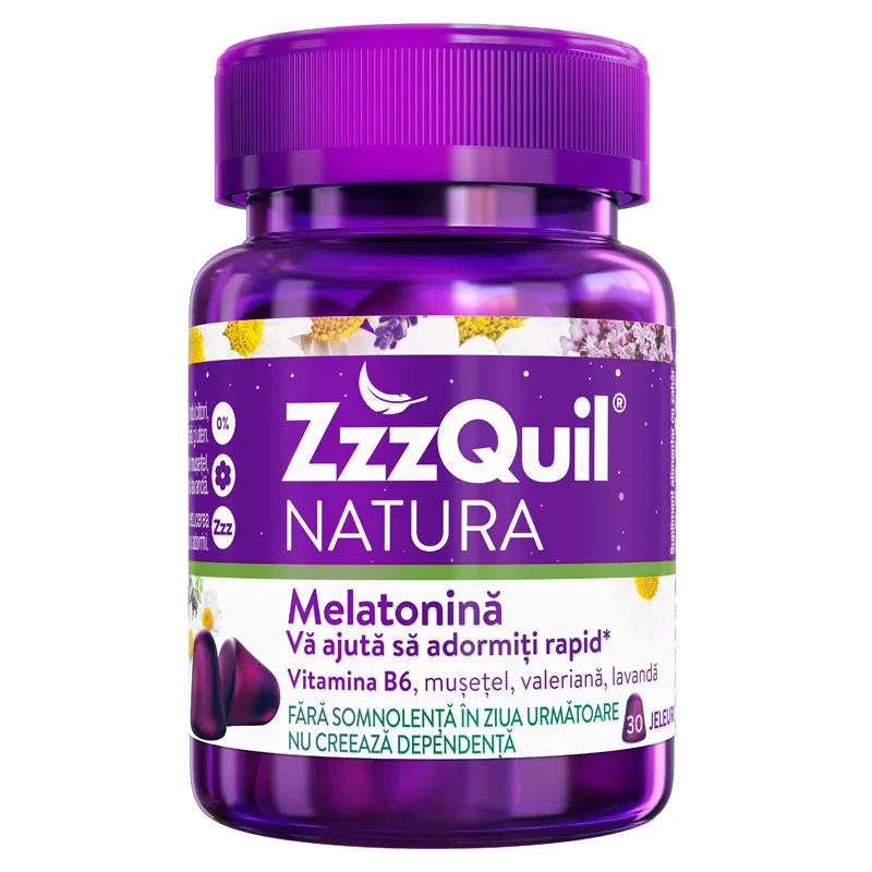 Melatonina, 30 jeleuri, ZzzQuil Natura — preț și oferte