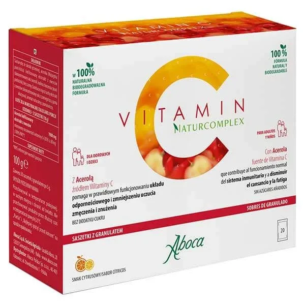 Vitamina C Naturcomplex, aromă de citrice, 5 g x 20 pliculețe — preț și oferte