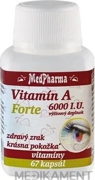 MedPharma Vitamina A 6000 U.I. Forte 1×67 cps, supliment alimentar — preț și oferte