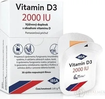 VITAMIN D3 IBSA 2000 UI 1×30 buc, supliment alimentar — preț și oferte