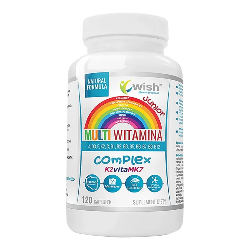 Wish Multivitamin Complex Junior K2vitaMK7, 120 capsule — preț și oferte