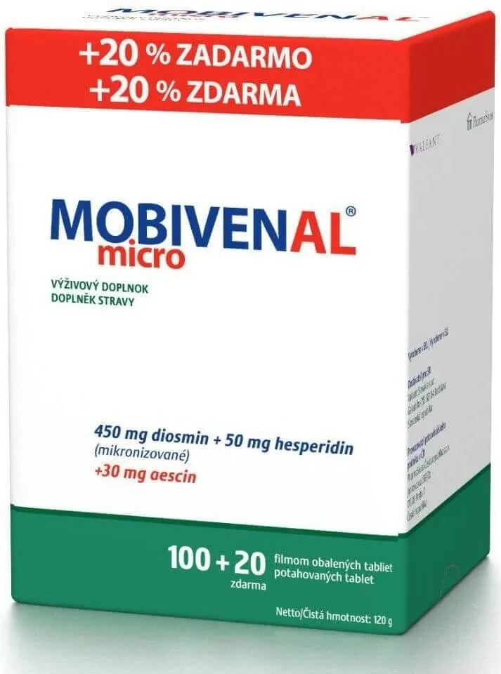 MOBIVENAL micro 1×120 tbl, supliment alimentar — preț și oferte