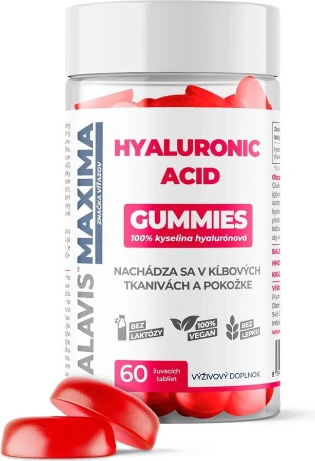 ALAVIS MAXIMA HYALURONIC ACID - GUMMIES 1×60 buc, supliment alimentar — preț și oferte