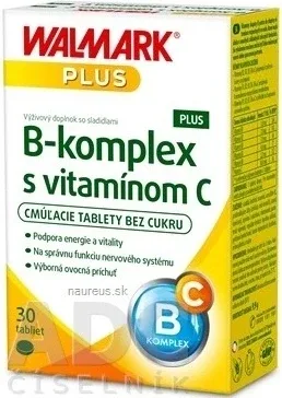 WALMARK B-complex PLUS cu vitamina C tbl (ambalaj inovator 2018) 1x30 buc — preț și oferte