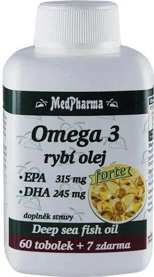 MedPharma OMEGA 3 fish oil forte - EPA, DHA 1×67 cps, supliment alimentar — preț și oferte