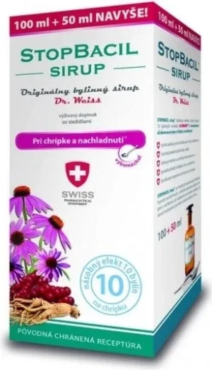 STOPBACIL Sirop medical Dr. Weiss 1×150 ml, sirop de tuse