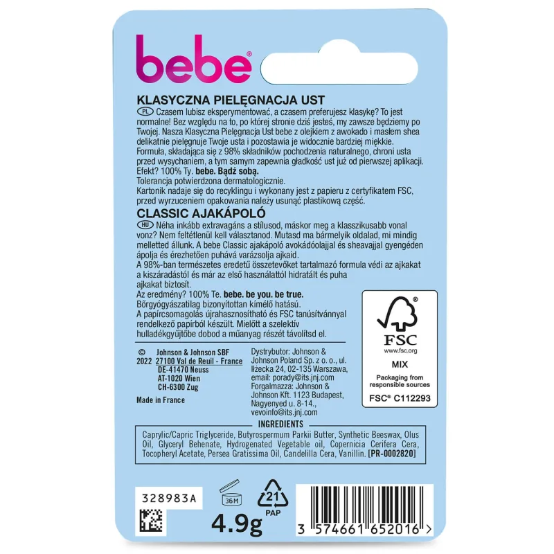 Bebe Young Care, ruj clasic, 4.9 g — preț și oferte