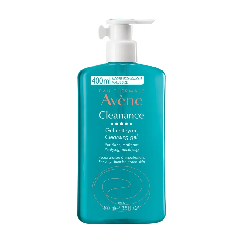 Avene Cleanance, gel de curățare pentru față și corp, ten gras predispus la imperfecțiuni, 400 ml — preț și oferte