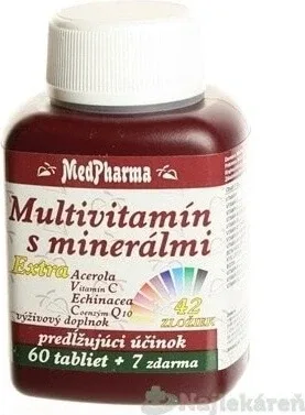 MedPharma MULTIVITAMIN WITH MINERALS EXTRA 42 INGREDIENTS 1×67 tbl, supliment alimentar — preț și oferte