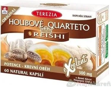 TEREZIA Ciupercă QUARTETO cu REISHI 60 1×60 cps, supliment alimentar — preț și oferte