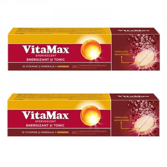 Pachet Vitamax Efervescent, 20 + 20 comprimate, Perrigo — preț și oferte
