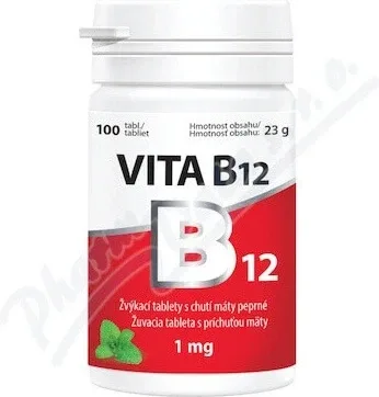 Vitabalans VITA B12 1 mg 1×100 tbl, B12 sub formă de comprimate masticabile — preț și oferte